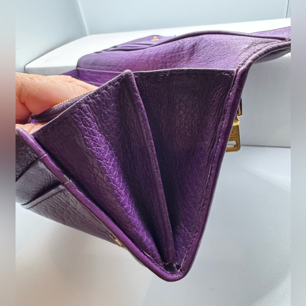 Gorgeous Authentic (COA included) Purple Prada Milano Wallet Preloved - Picture 14 of 16